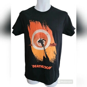 Deathloop Bethesda Small Black Loot Gaming Y2K Short Sleeve Cotton Casual Shirt